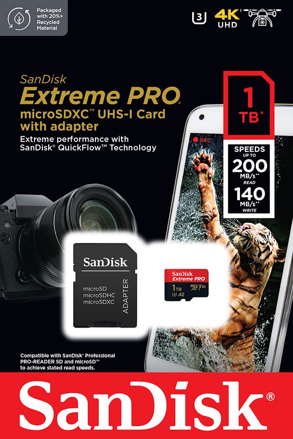 SanDisk Extreme PRO 1 TB MicroSDXC UHS-I Class 10