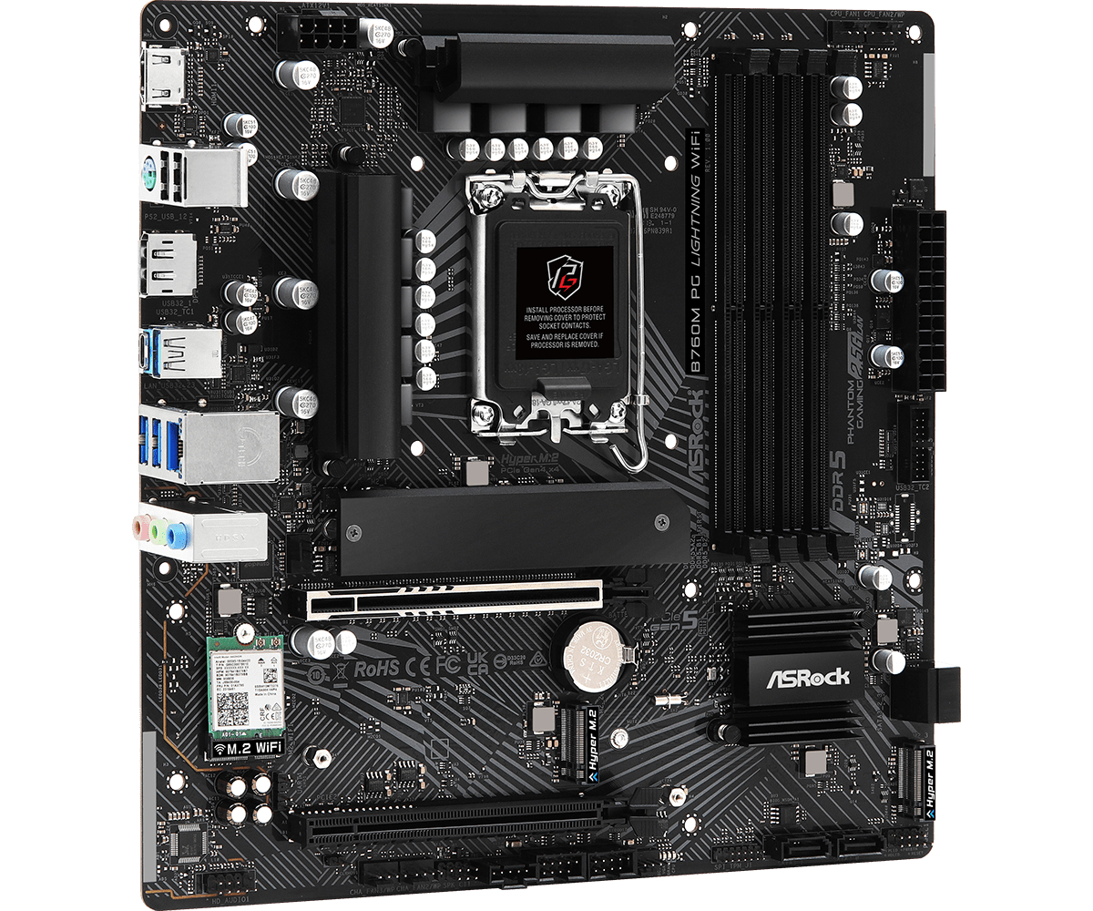 Asrock B760M PG Lightning WiFi Intel B760 LGA 1700 micro ATX
