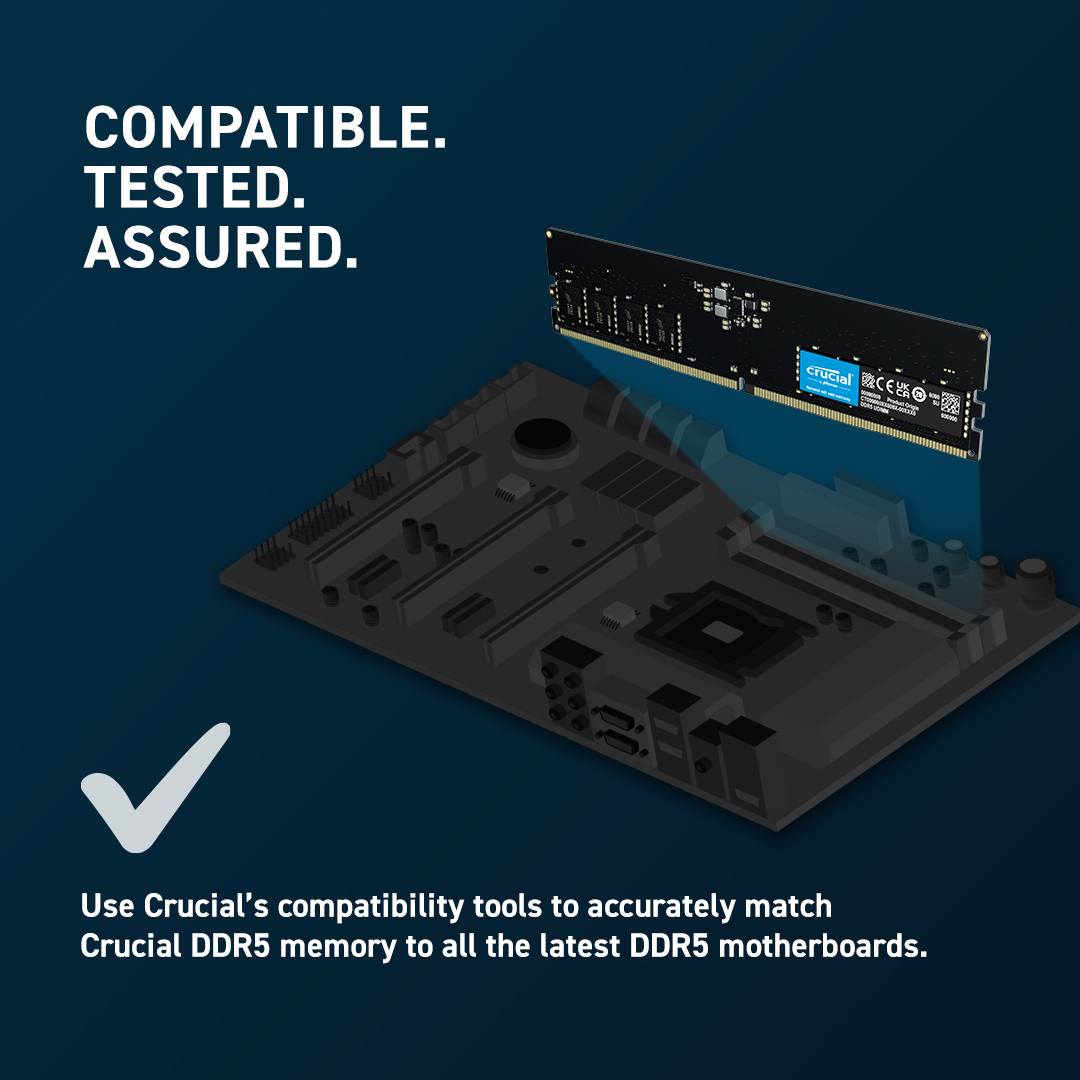 Crucial CT32G56C46U5 memory module 32 GB 1 x 32 GB DDR5 5600 MHz