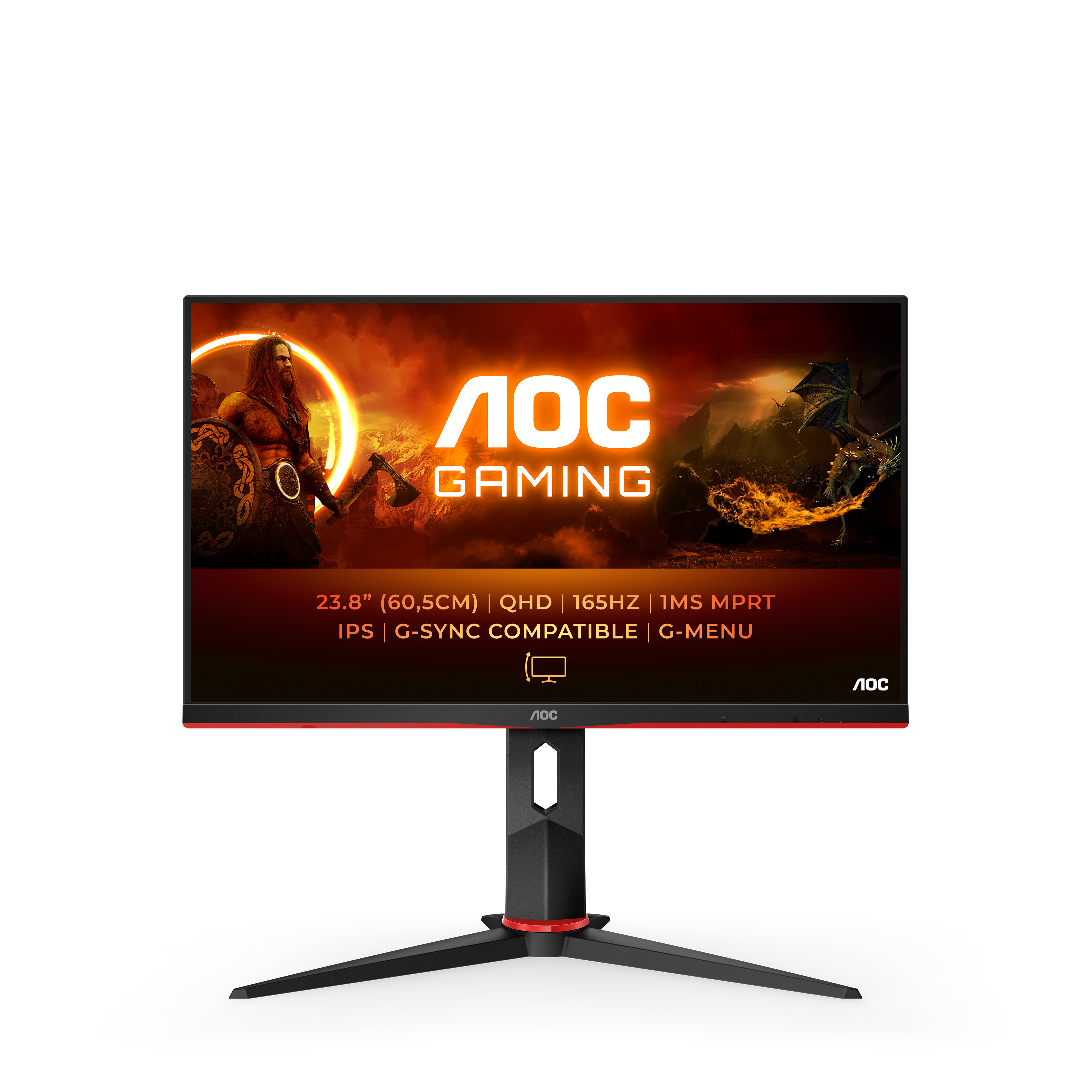 Aoc Qhd 144hz G Sync AOC G2 Q24G2A/BK Computer Monitor Cm 2560 X 1440