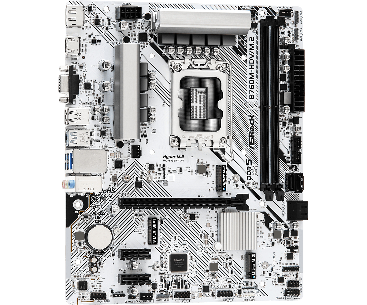 Asrock B760M-HDV/M.2 Intel B760 LGA 1700 micro ATX