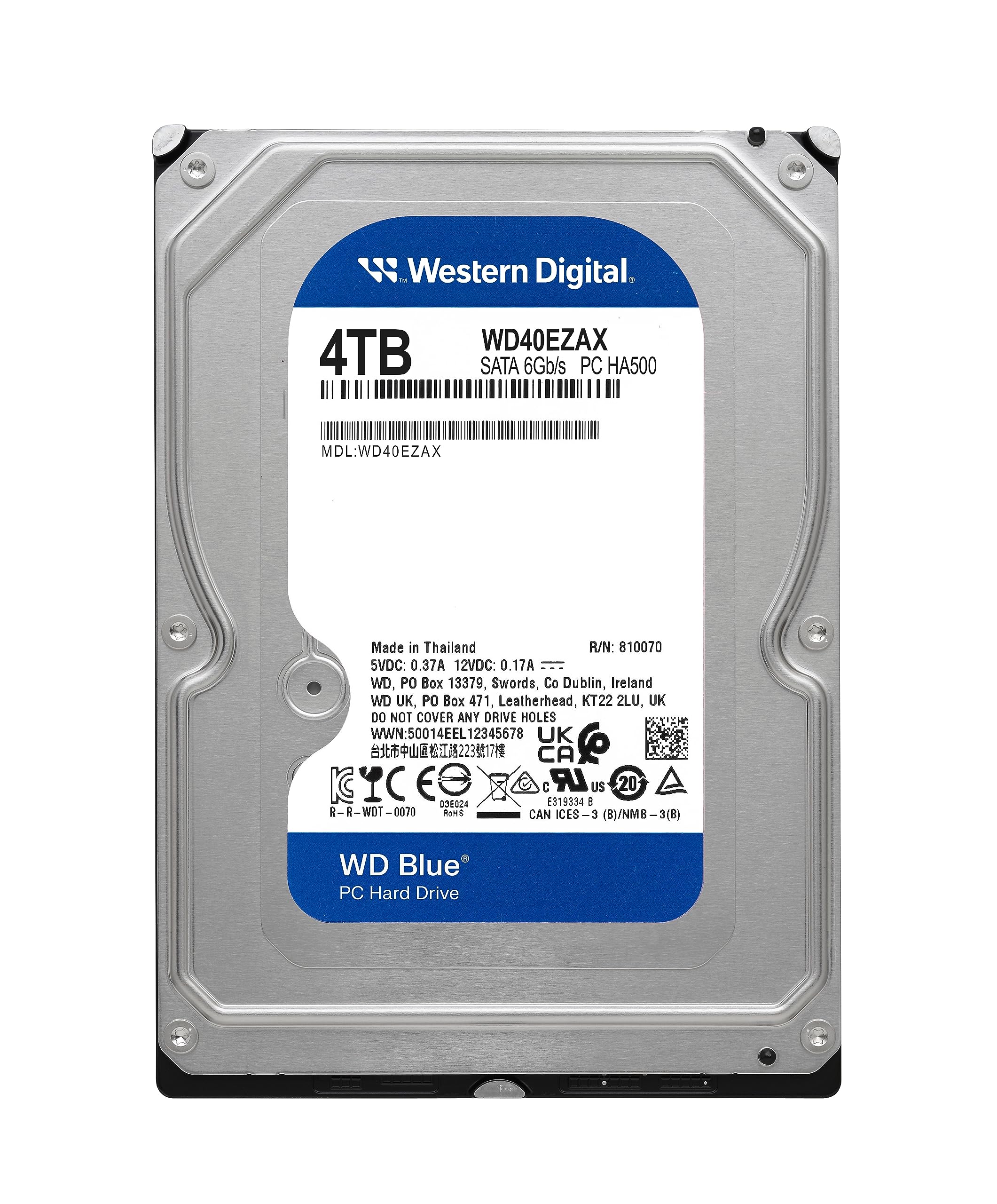 Western Digital Blue WD40EZAX internal hard drive 3.5