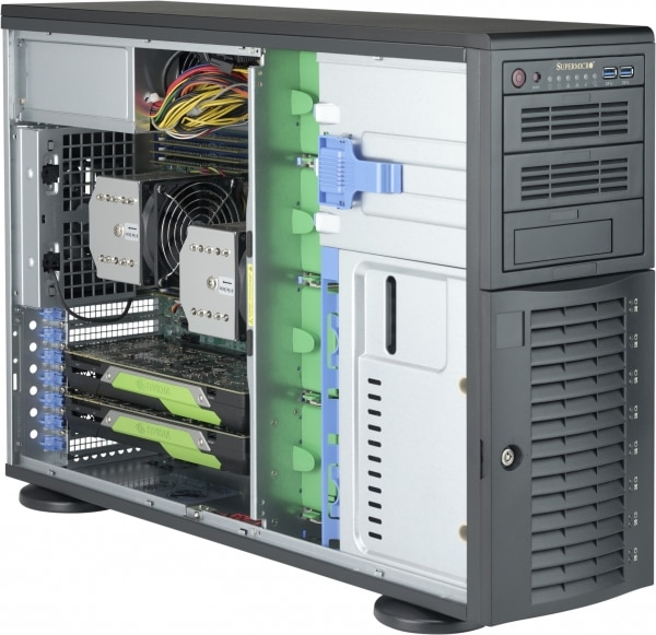 Supermicro Pc Case Rear Supermicro CSE-743AC-1K26B-SQ computer case Full Tower Black 1200 W