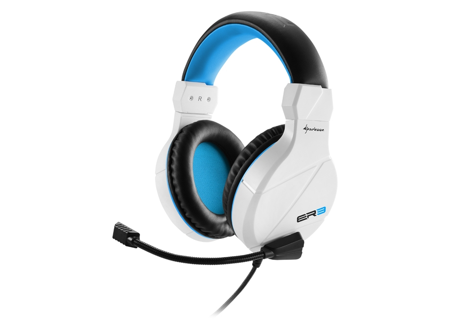 Sharkoon RUSH ER3 Headset Wired Head-band Gaming Black, Blue, White