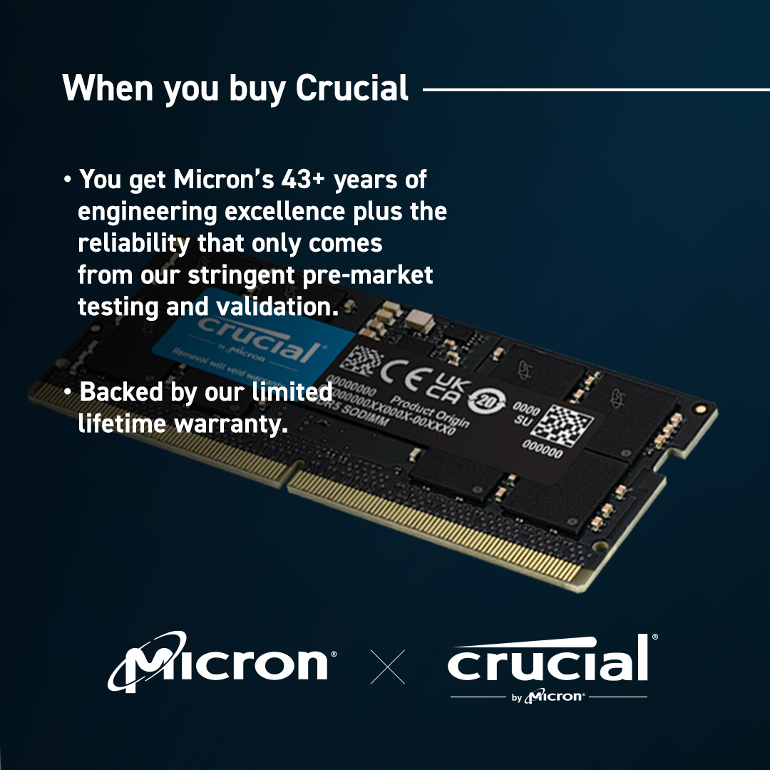 Crucial 8GB (1x8GB) DDR5-5600 CL 46 SO-DIMM RAM Notebook Speicher
