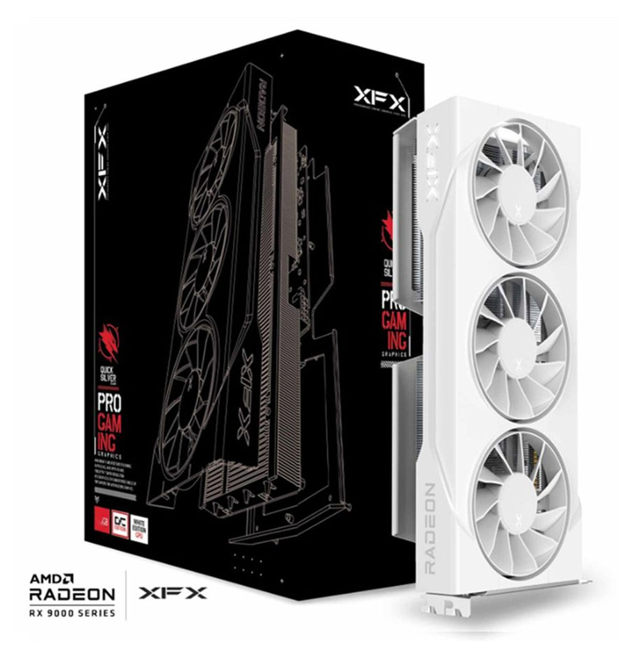 XFX Swift AMD Radeon RX 9060 XT OC White Triple Fan Gaming Edition