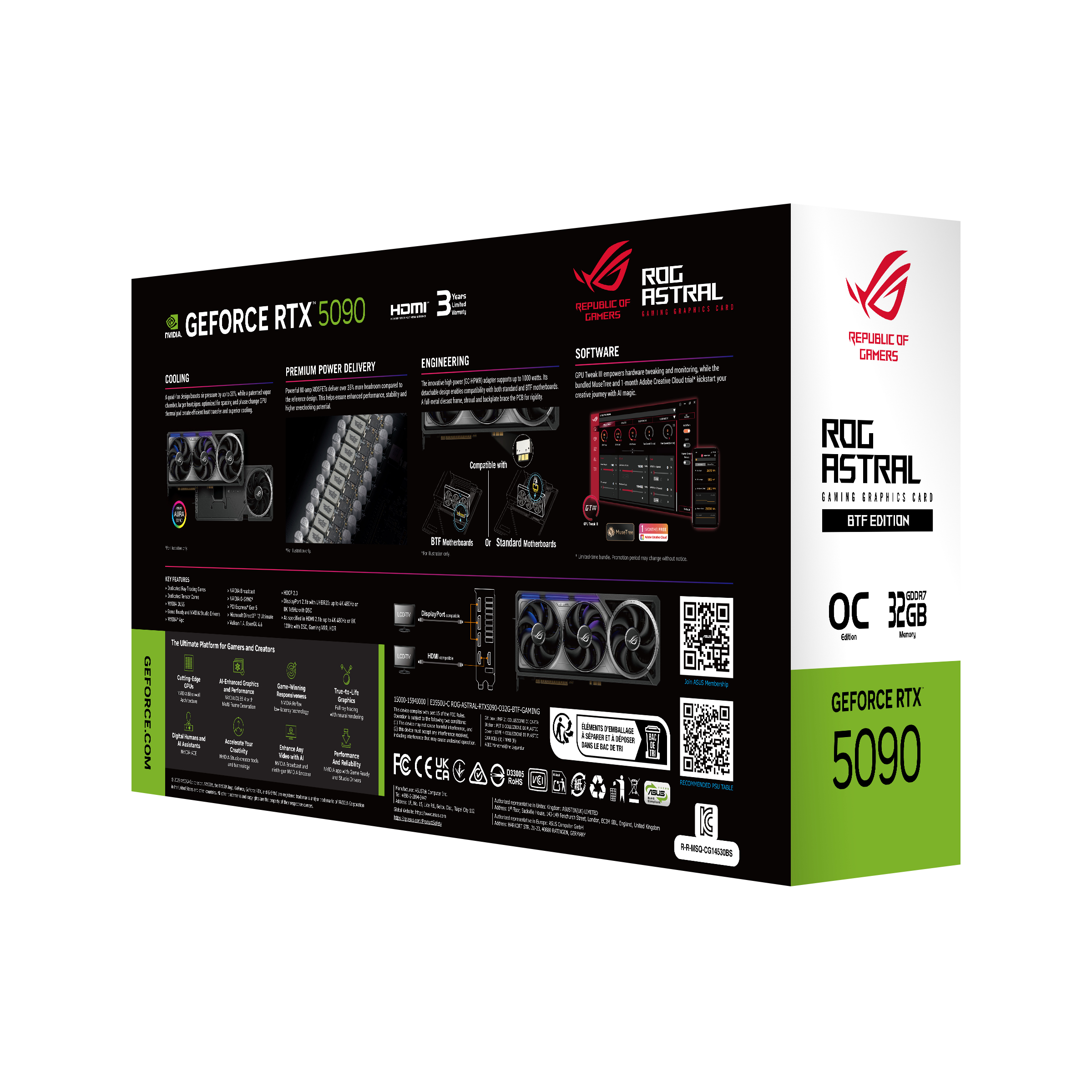 ASUS ROG-ASTRAL-RTX5090-O32G-BTF-GAMING NVIDIA GeForce RTX 5090 32