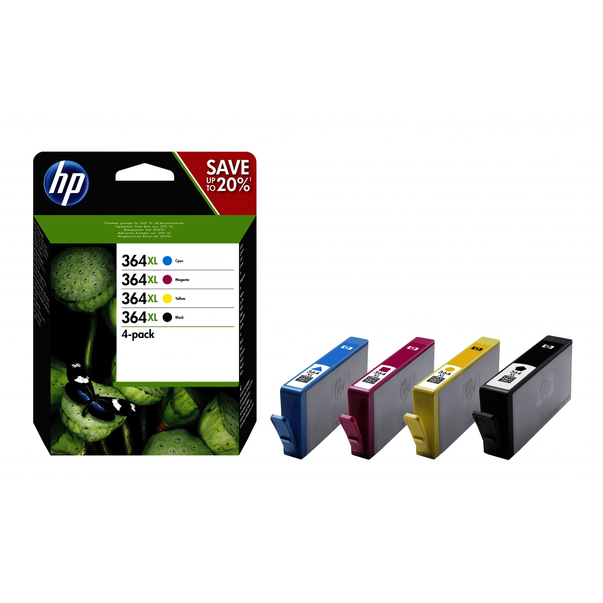 Verwoesten oriëntatie toilet HP 364XL Multi-pack Ink Cartridges (Black, Cyan, Magenta, Yellow)