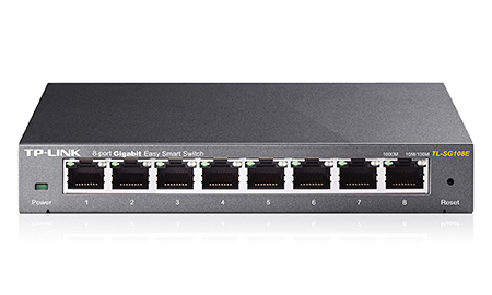 TP-Link 8-Port Gigabit Easy Smart Black Network Switch