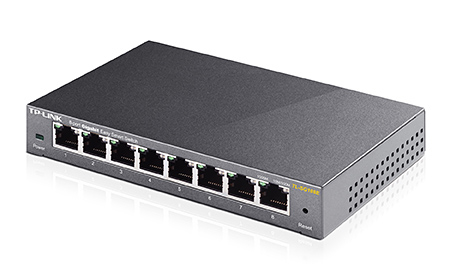 TP-Link 8-Port Gigabit Easy Smart Black Network Switch