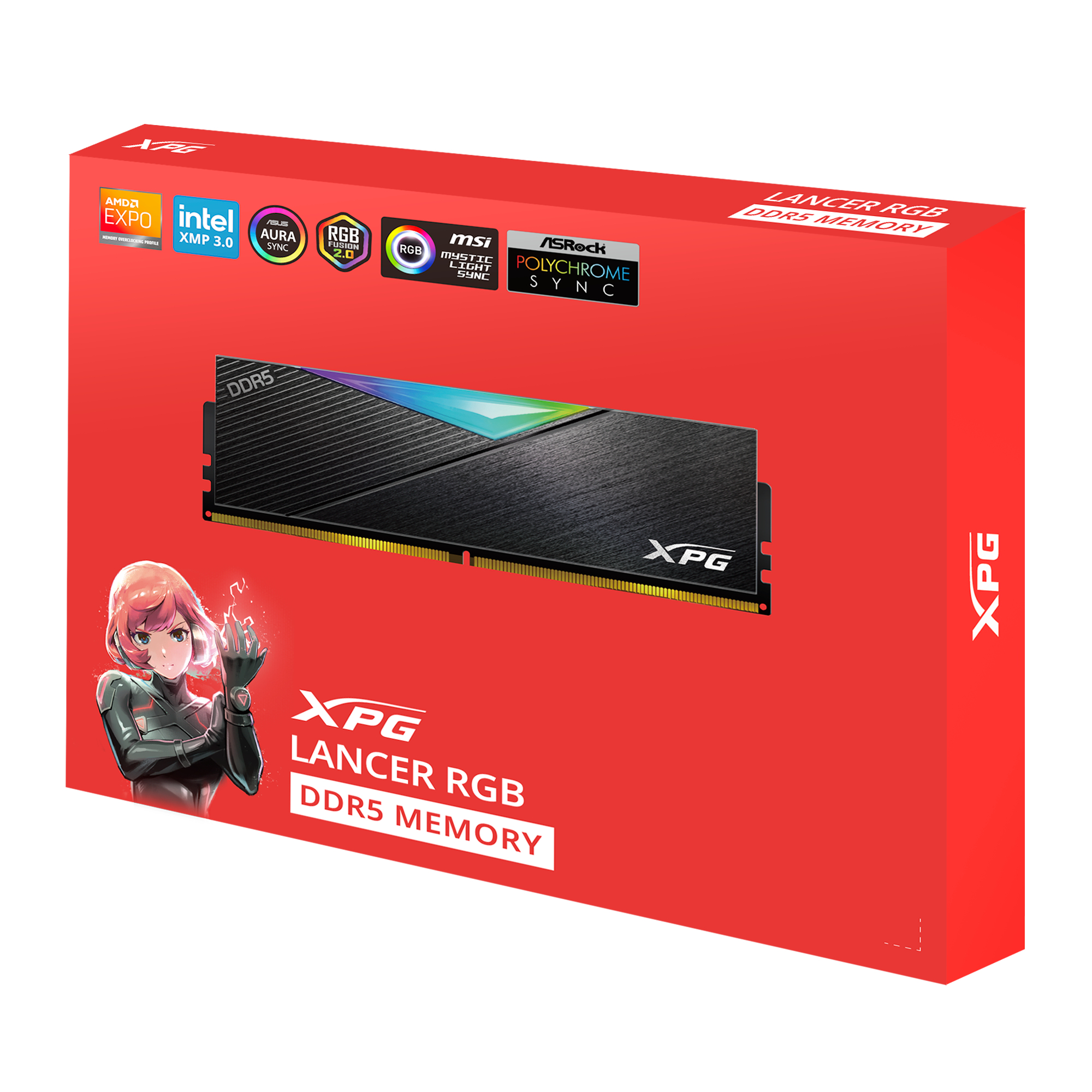48GB (2x 24GB) AData XPG Lancer DDR5 7200MHz 288-Pin Memory Kit