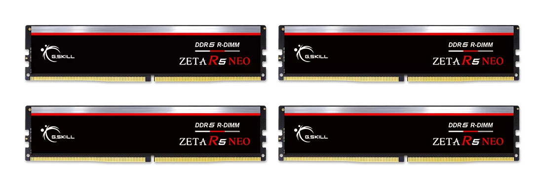 192GB G.Skill Zeta R5 NEO DDR5 6400MHz CL32 R-DIMM Quad Kit
