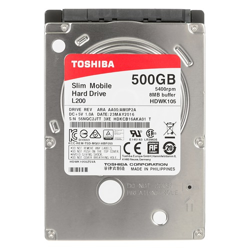 500GB Toshiba L200 2.5-inch SATA III Internal Laptop Hard Drive
