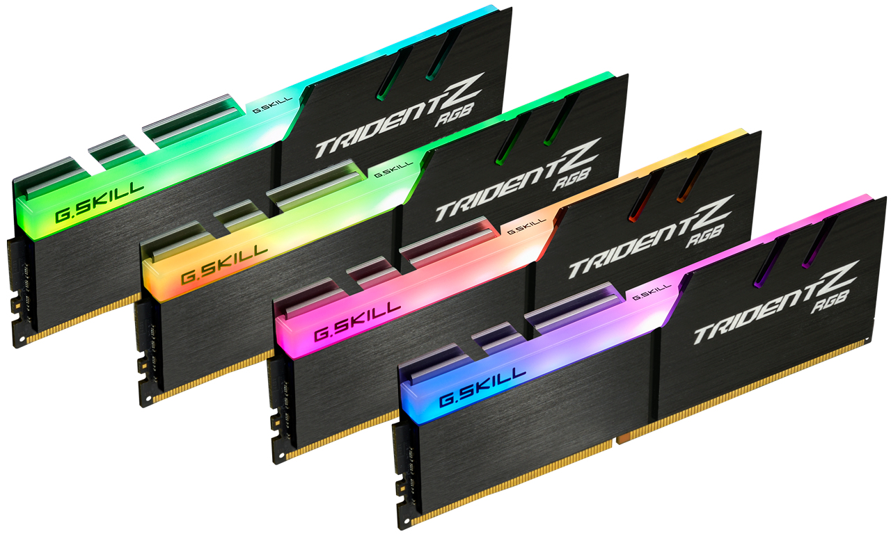 Barrette mémoire RAM DDR4 32 Go (Kit 4x8Go) G.Skill Trident Z PC25600 (3200  Mhz) G.SKILL 127795 Pas Cher 