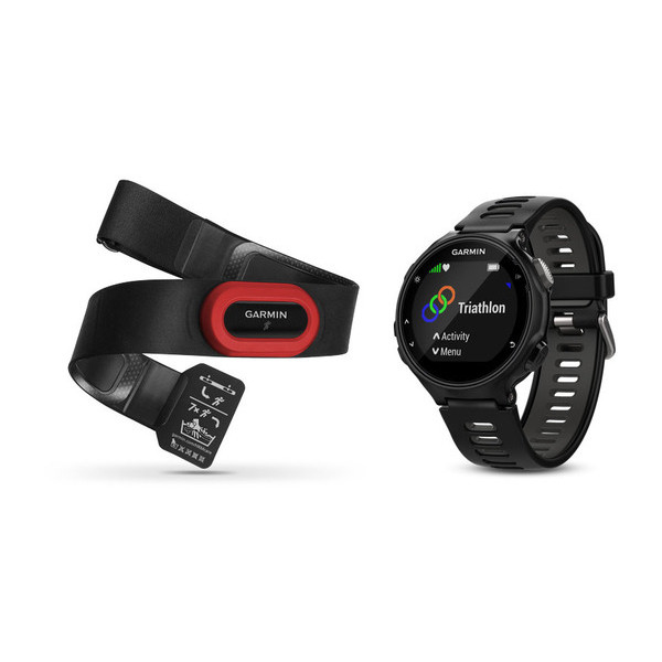 Garmin Forerunner 735XT GPS Running Watch Black Grey HRM-Run Bundle