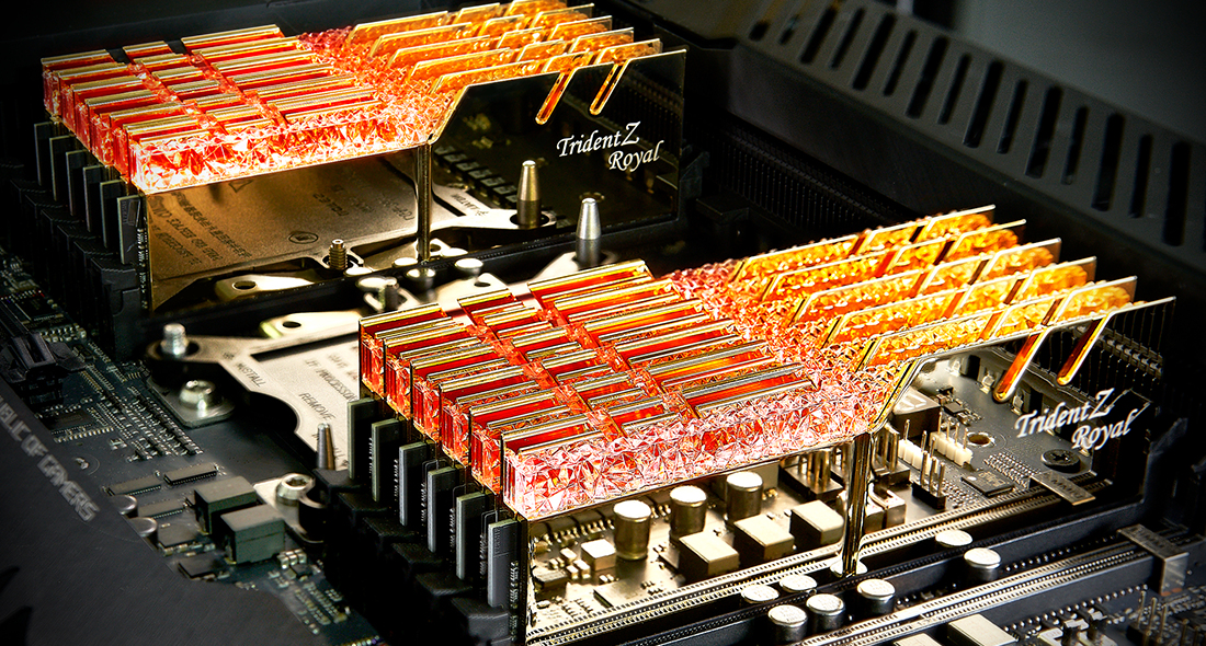32GB G.Skill DDR4 Trident Z Royal Gold 3600Mhz PC4-28800 CL14 1.45