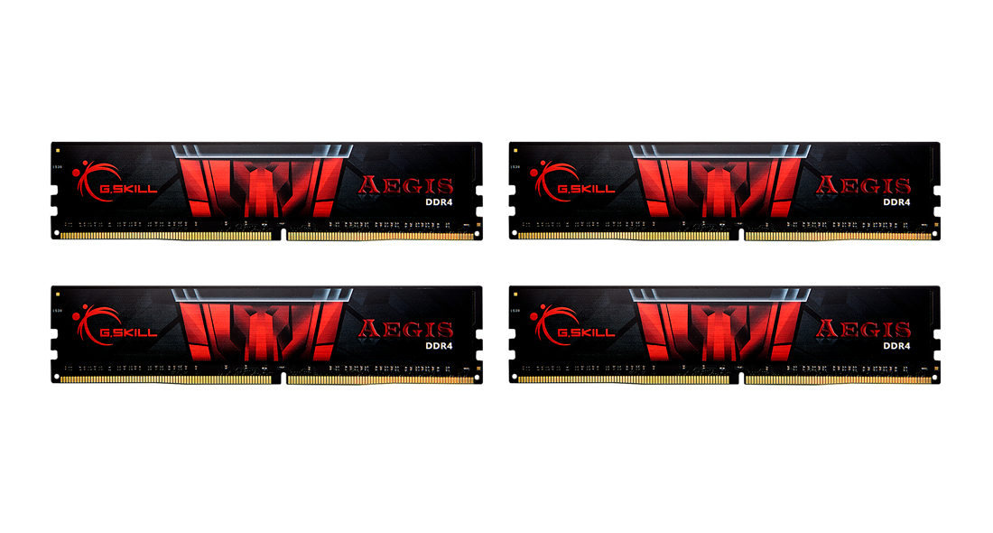 32GB G.Skill Aegis DDR4 3200MHz PC4-25600 CL16 Quad Channel Memory