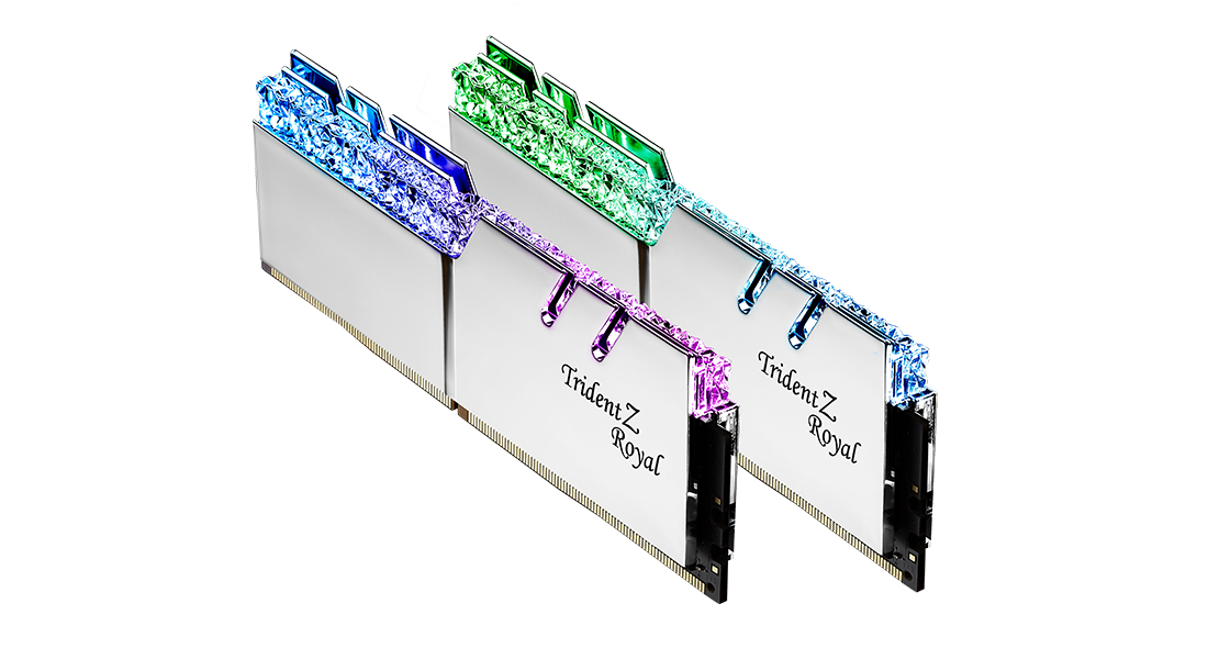 16GB G.Skill DDR4 Trident Z Royal Silver 3600Mhz PC4-28800 CL14