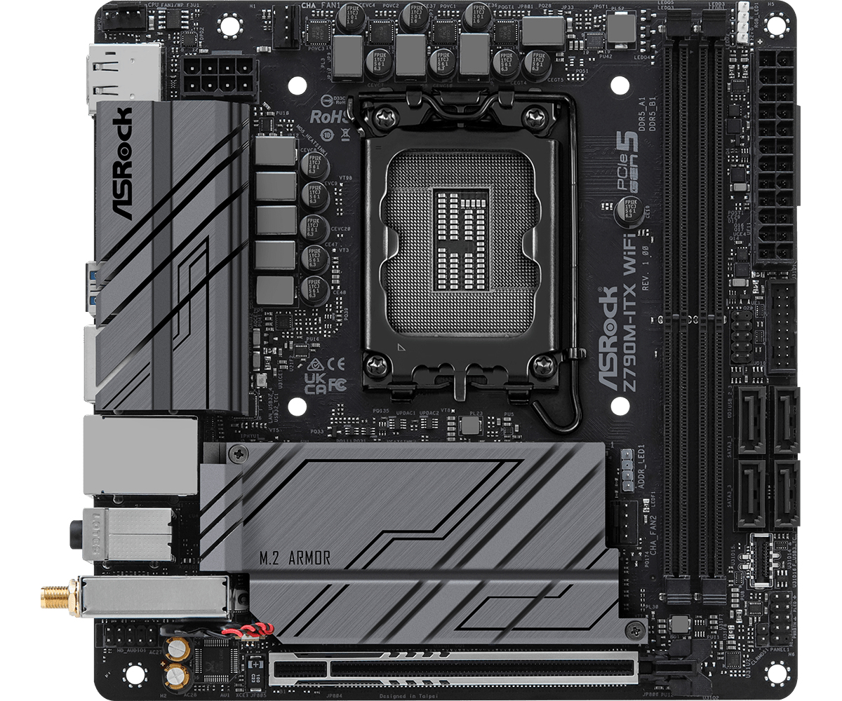 ASRock Z790M-ITX WIFI Intel Z790 Socket 1700 DDR5 Mini-ITX Motherboard
