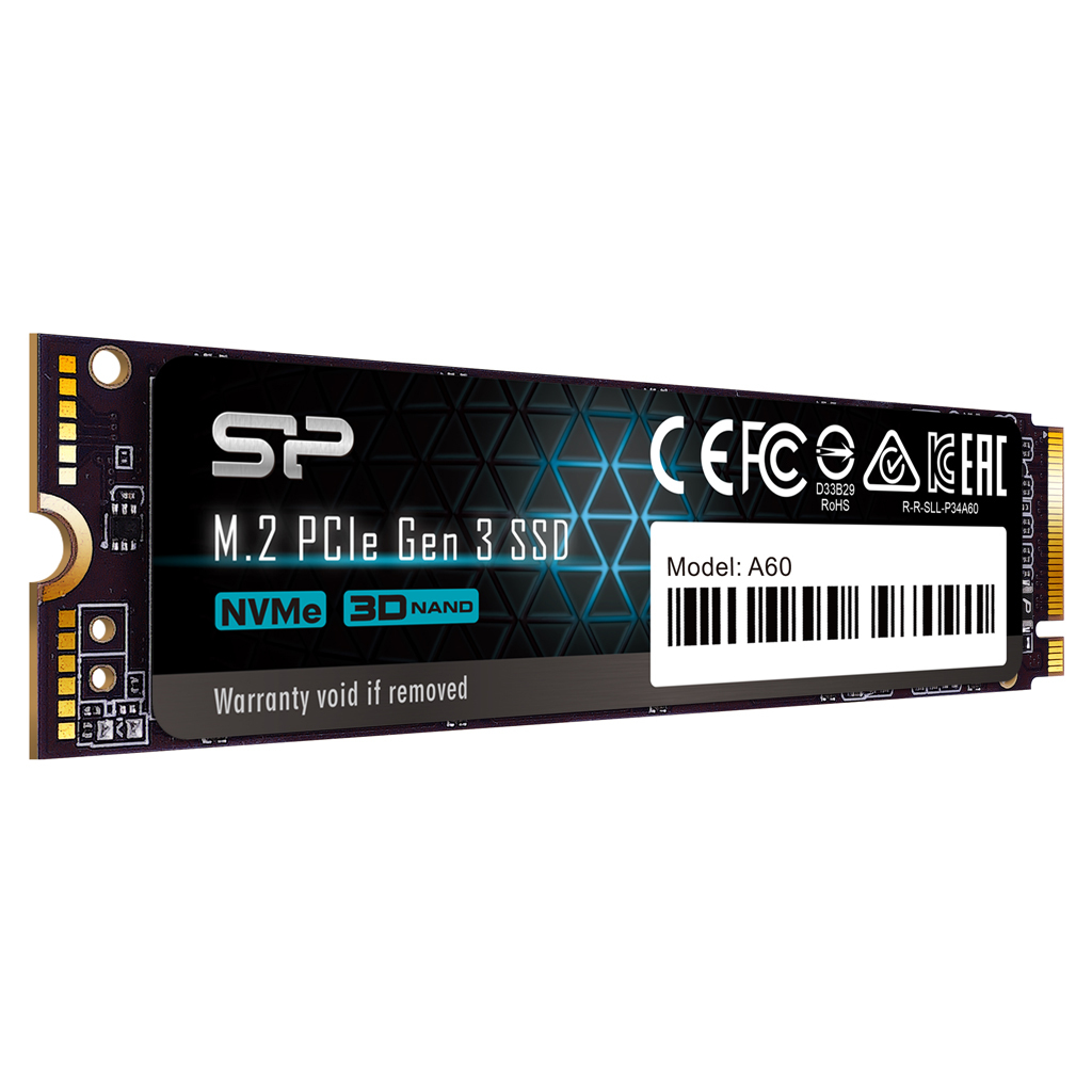 128GB Silicon Power P34A60 M.2 PCIe Gen 3x4 NVMe SSD