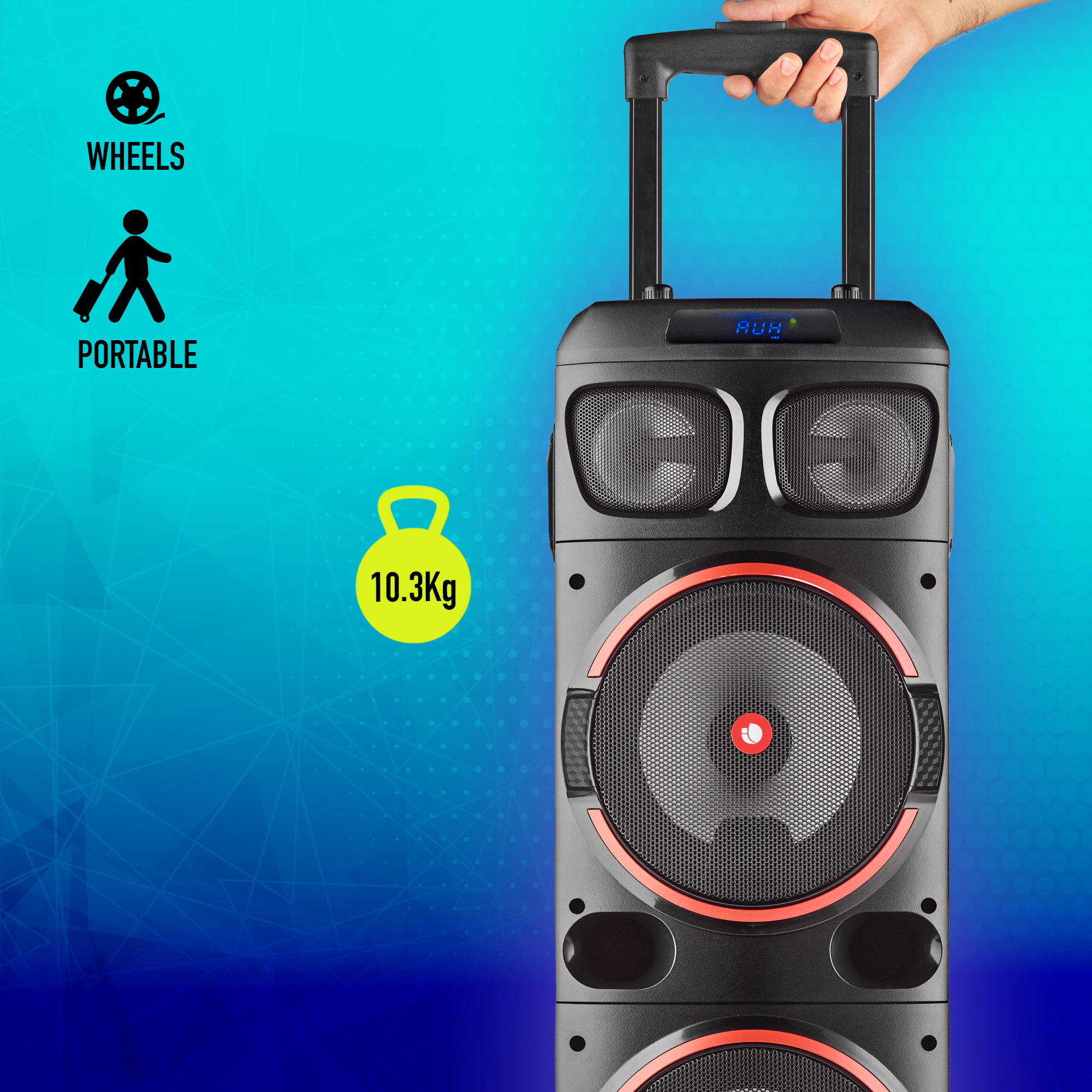 New products, 120W 8 WOOFER SPEAKER BUILT IN BATTERY- USB/SD/BT