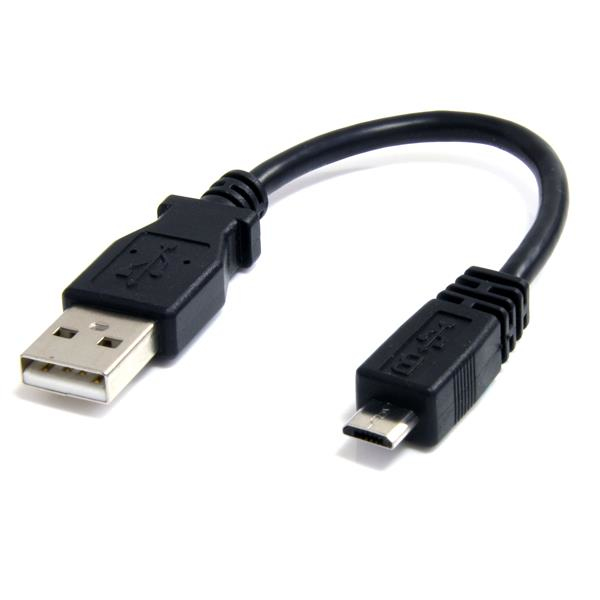 Startech 6in Micro Usb2 0 Type A To Micro Type B Cable Black