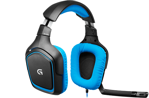 Logitech G430 Gaming Headset Circumaural Blue and Black
