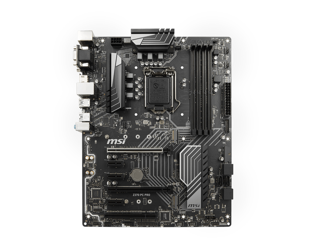 MSI Z370 PC PRO Intel Z370 SATA III ATX Motherboard - Main Image