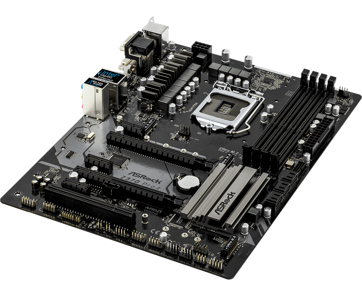 Asrock Intel Z370 Pro4 Coffee Lake ATX DDR4-SDRAM Motherboard