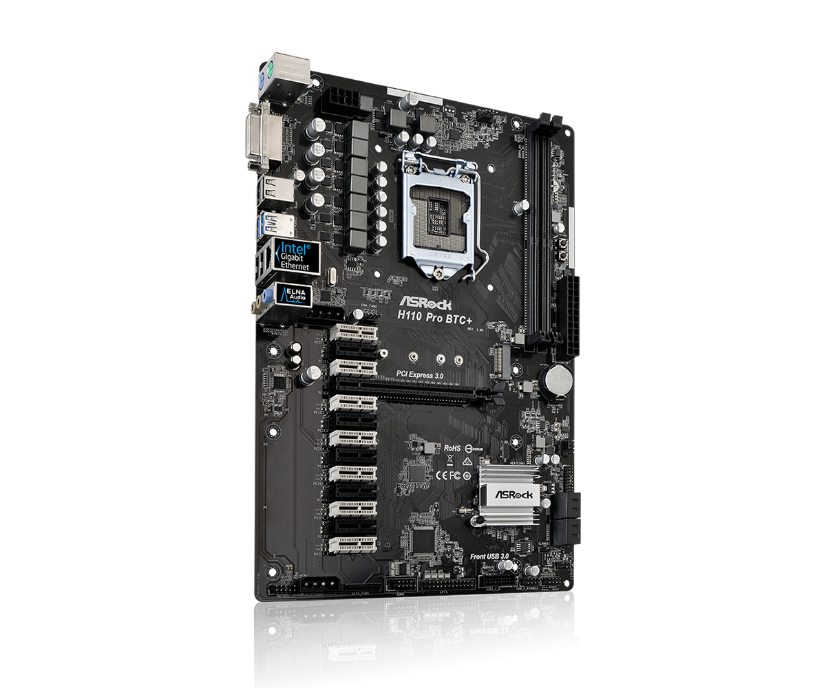 HOT Asrock Motherboard Asrock H110 Pro Btc+ For Sale Asrock