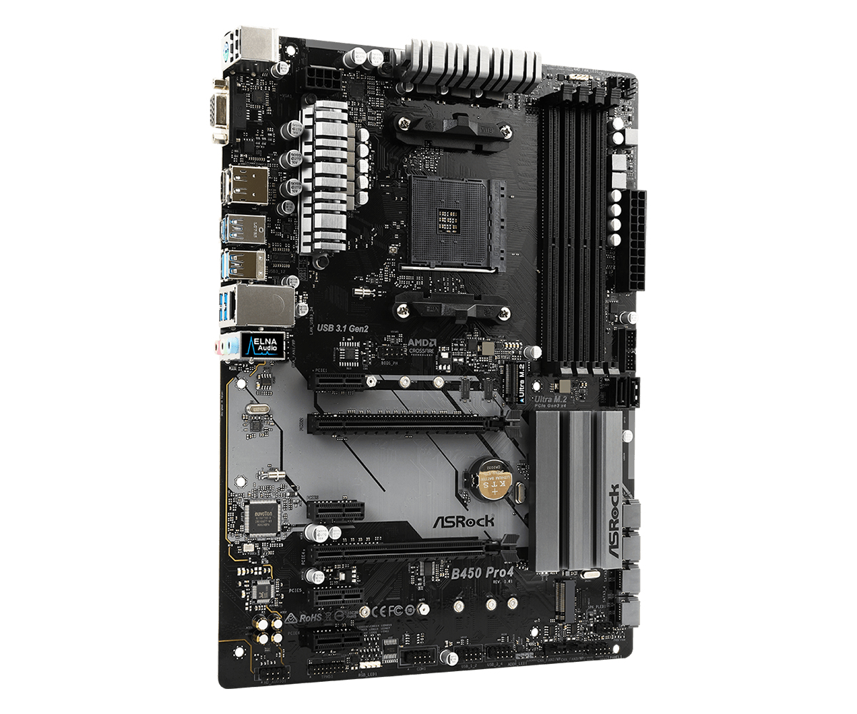 B450m Asrock B450 Pro4 Ryzen 3600 Pro4 Am4 Asrock B450m Pro4