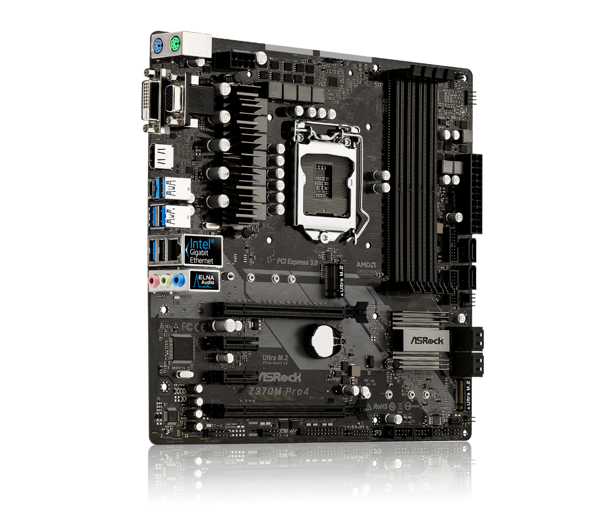 Pro4 Motherboard Z370m Pro Asrock Pro4 Intel Z370 Micro ATX