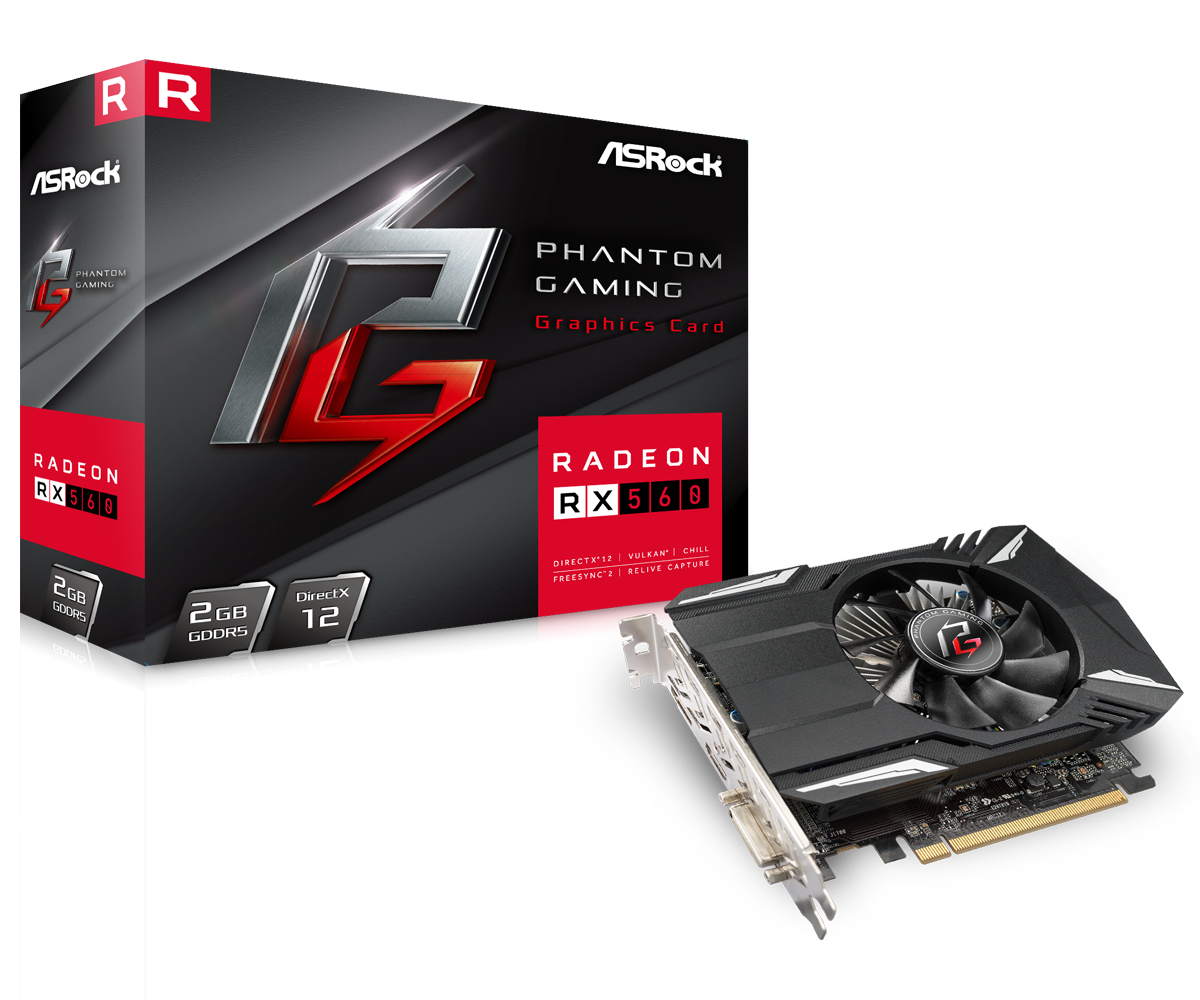 Asrock Phantom Gaming Radeon RX560 2GB GDDR5 Graphics Card