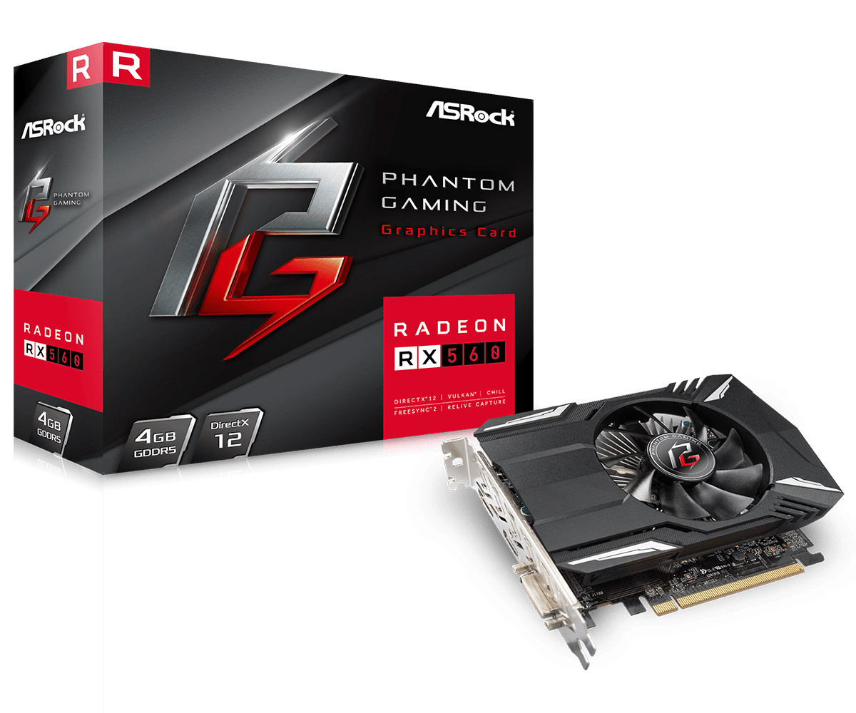 Phantom Gaming Tarjeta Grafica 560 Asrock Phantom GR Gaming AMD