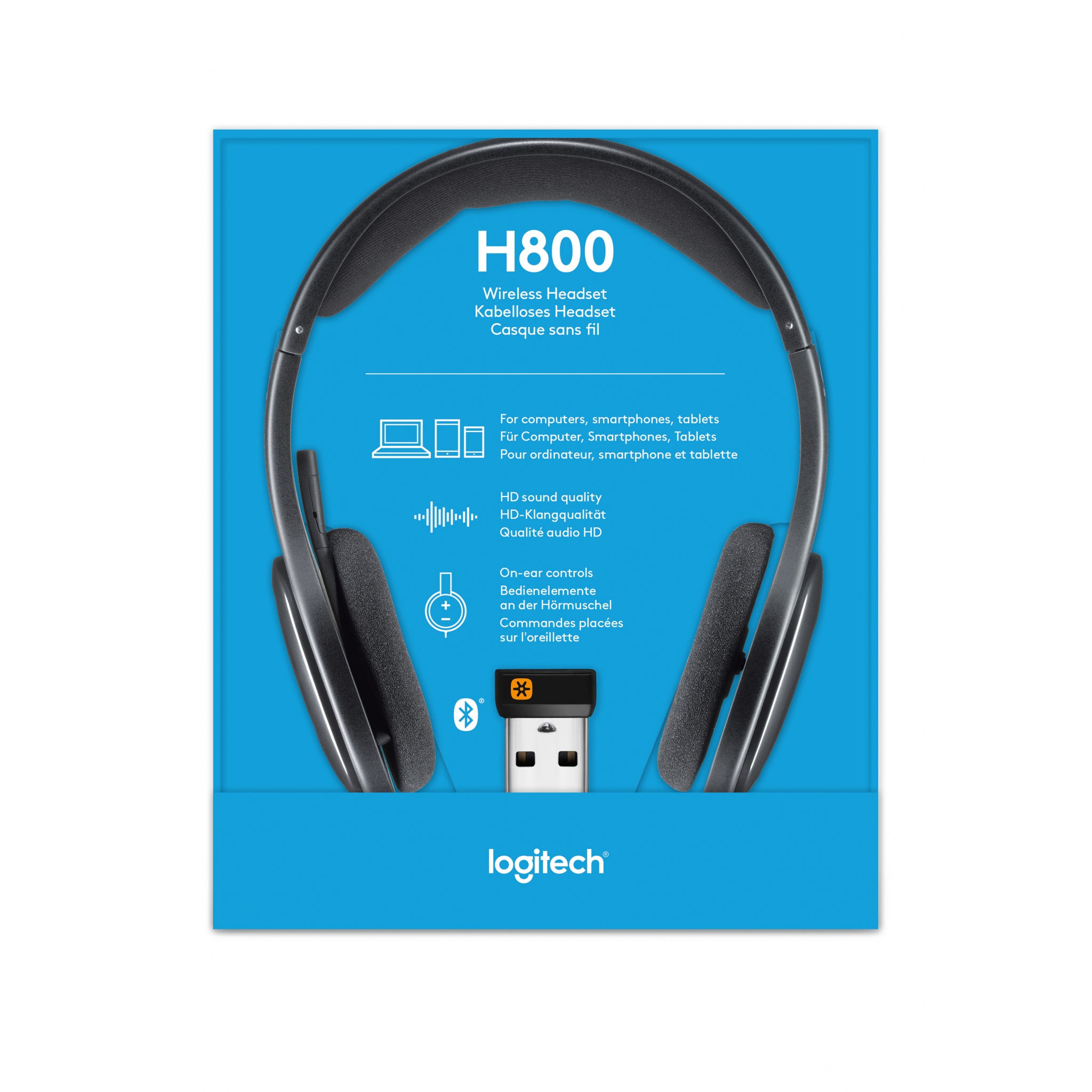 Logitech H800 USB Connector Supra-aural Bluetooth Wireless Headset 