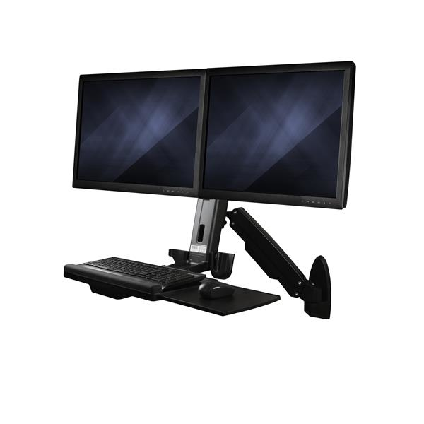 StarTech Wall Dual Monitor Sit Stand 