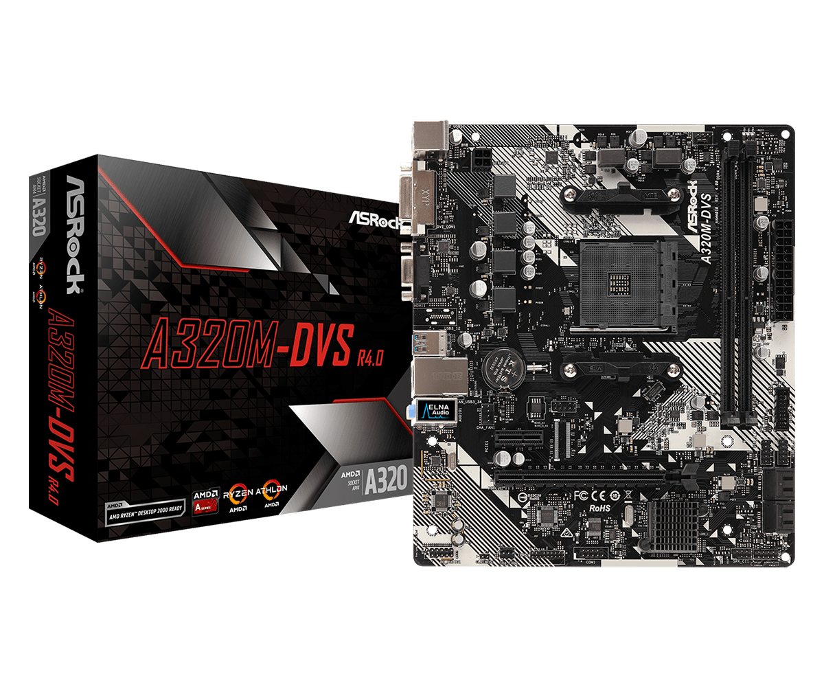 Asrock AMD A320M-DVS R4.0 DDR4-SDRAM Micro ATX Motherboard