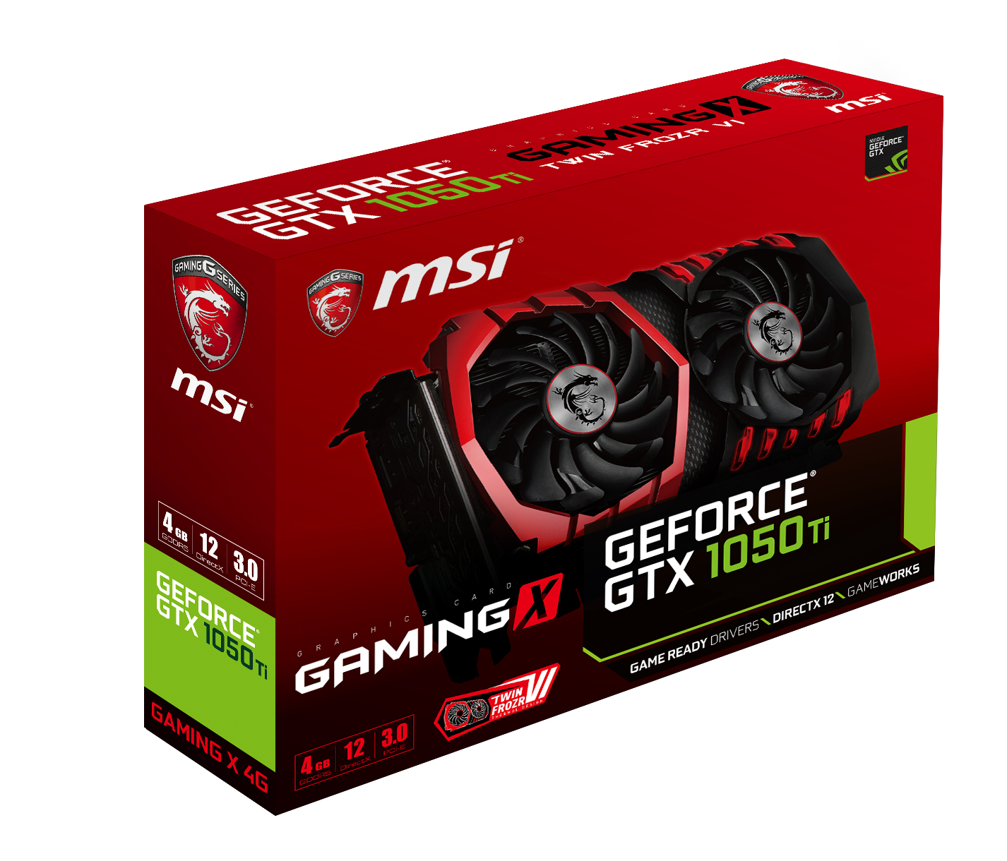 MSI GeForce GTX 1050 Ti Gaming X 4GB GDDR5 Graphics Card