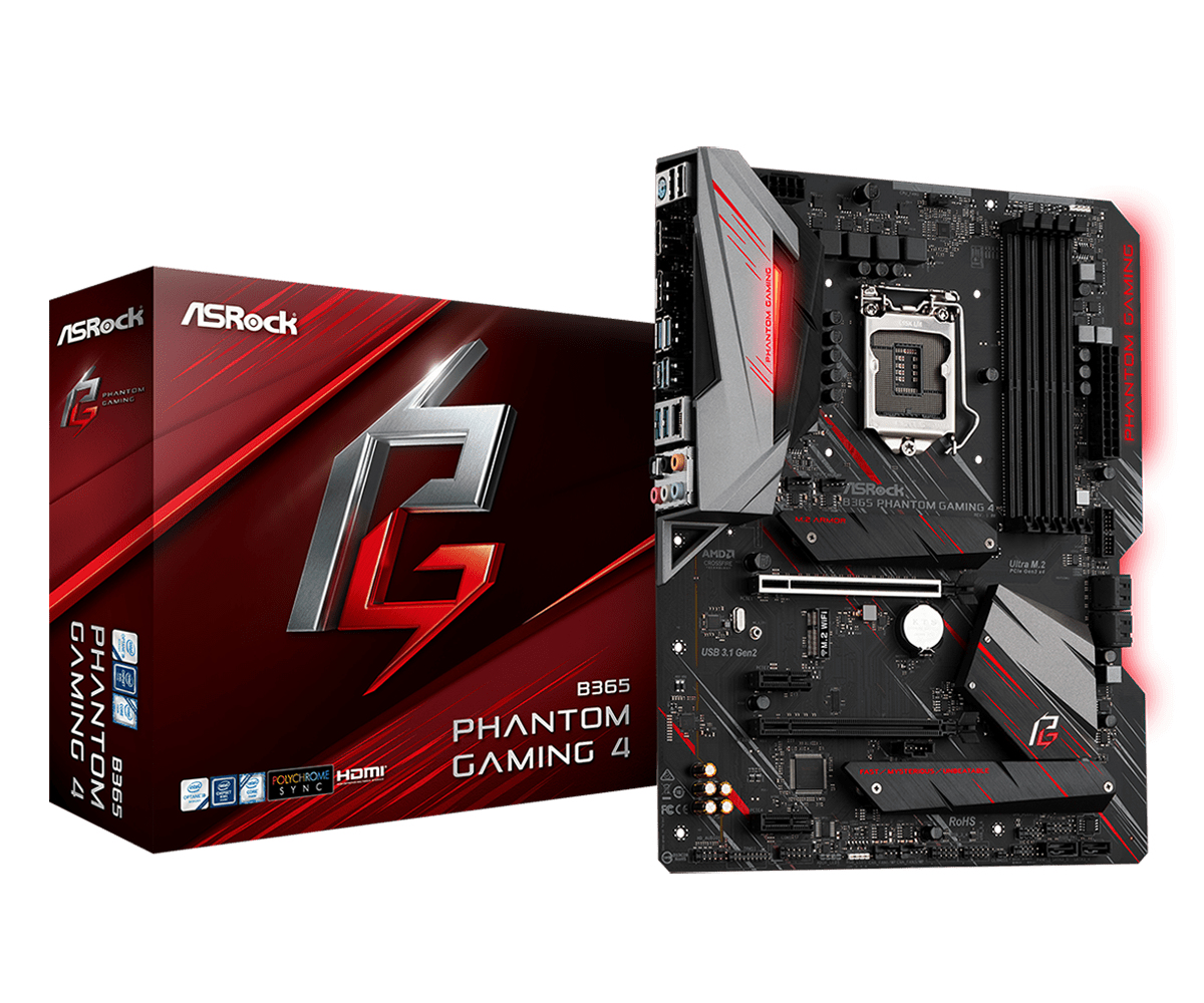 Asrock Intel B365 Phantom Gaming ATX DDR4-SDRAM Motherboard
