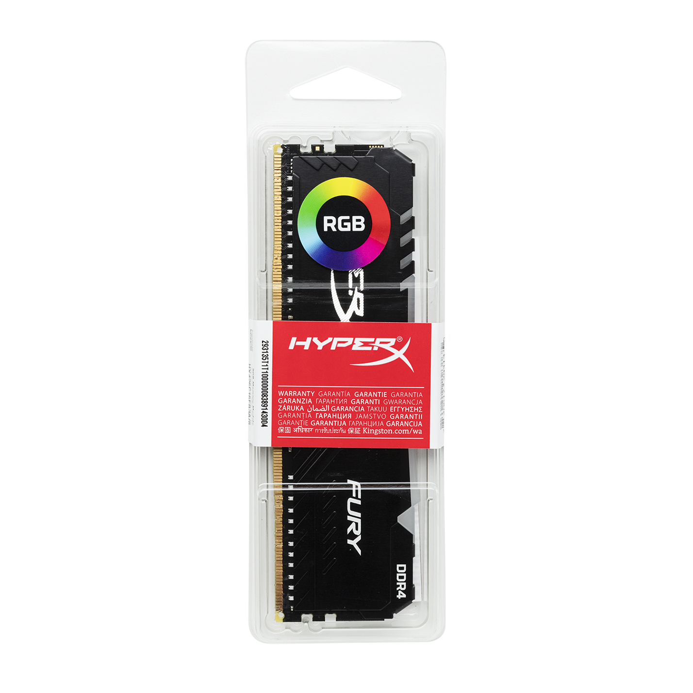 blad muur voorwoord 8GB Kingston HyperX Fury RGB DDR4 3200MHz PC4-25600 CL16 1.35V Memory  Module - Black