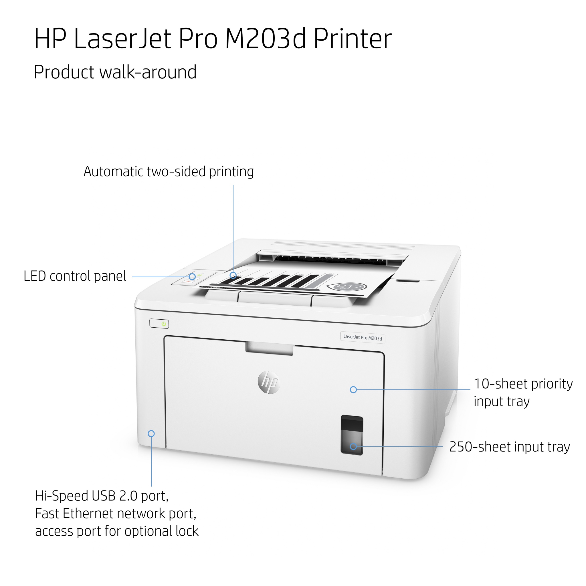HP LaserJet Pro M203dn 1200 x 1200 DPI A4 Ethernet LAN Laser Printer