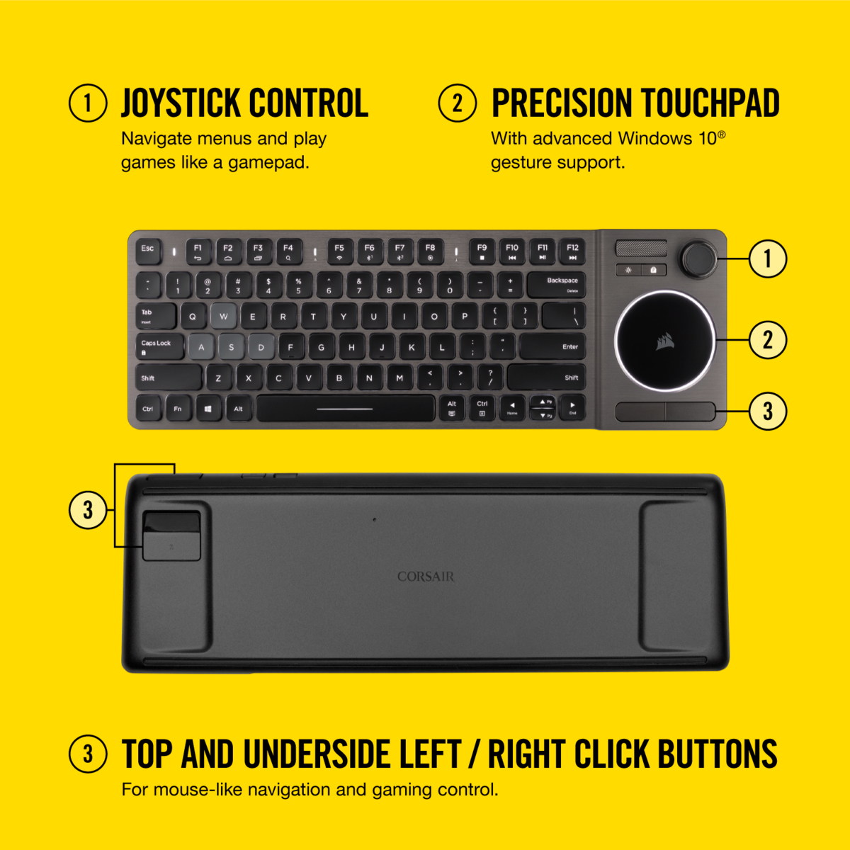Corsair K83 QWERTZ Mini Wireless Keyboard - Black,Grey Corsair K83 QWERTZ Mini Wireless Keyboard - Black,Grey
