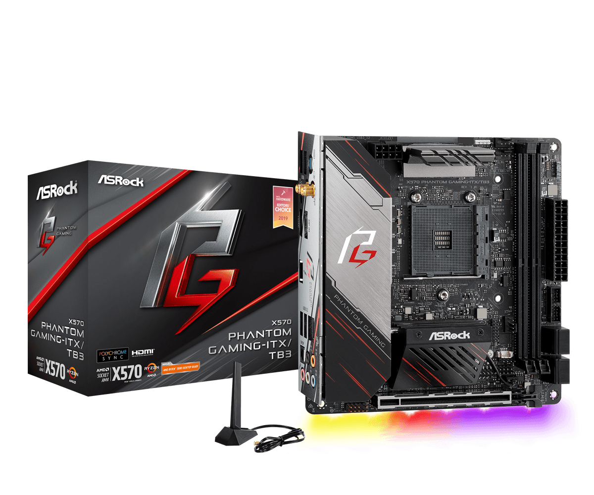 Asrock X570 Phantom Gaming ITX AMD X570 AM4 Mini ITX DDR4-SDRAM