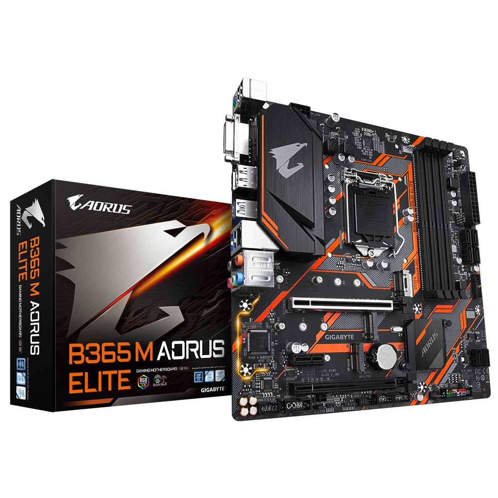 Gigabyte M Aorus Elite Intel B365 LGA 1151 Micro ATX DDR4-SDRAM