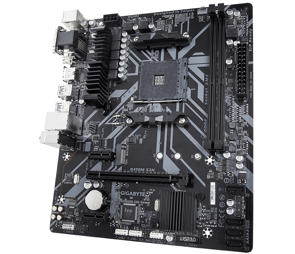 Gigabyte B450M S2H AMD AM4 Micro ATX Motherboard