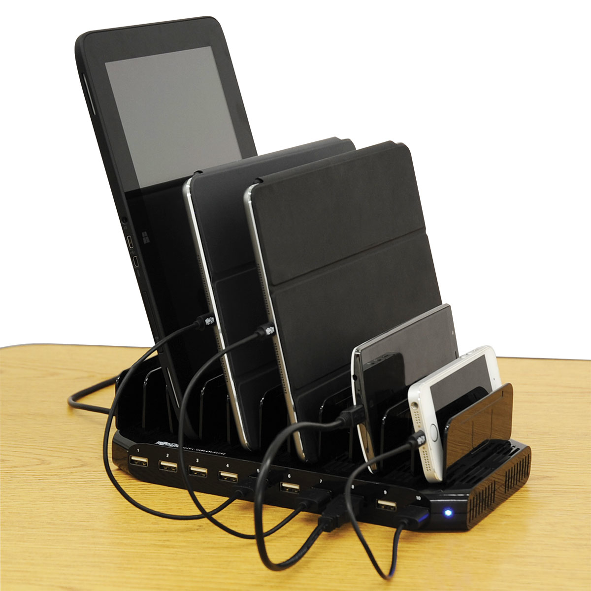 Tripp Lite 10Port USB Charging Station with Adjustable Storage