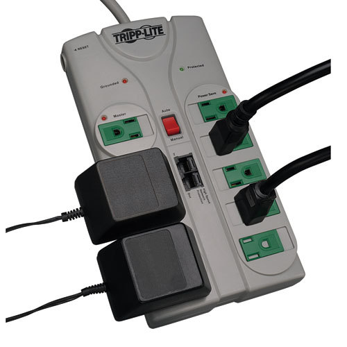 Tripp Lite 8FT 8 Outlet Eco 2160 Joule Surge Protector Green