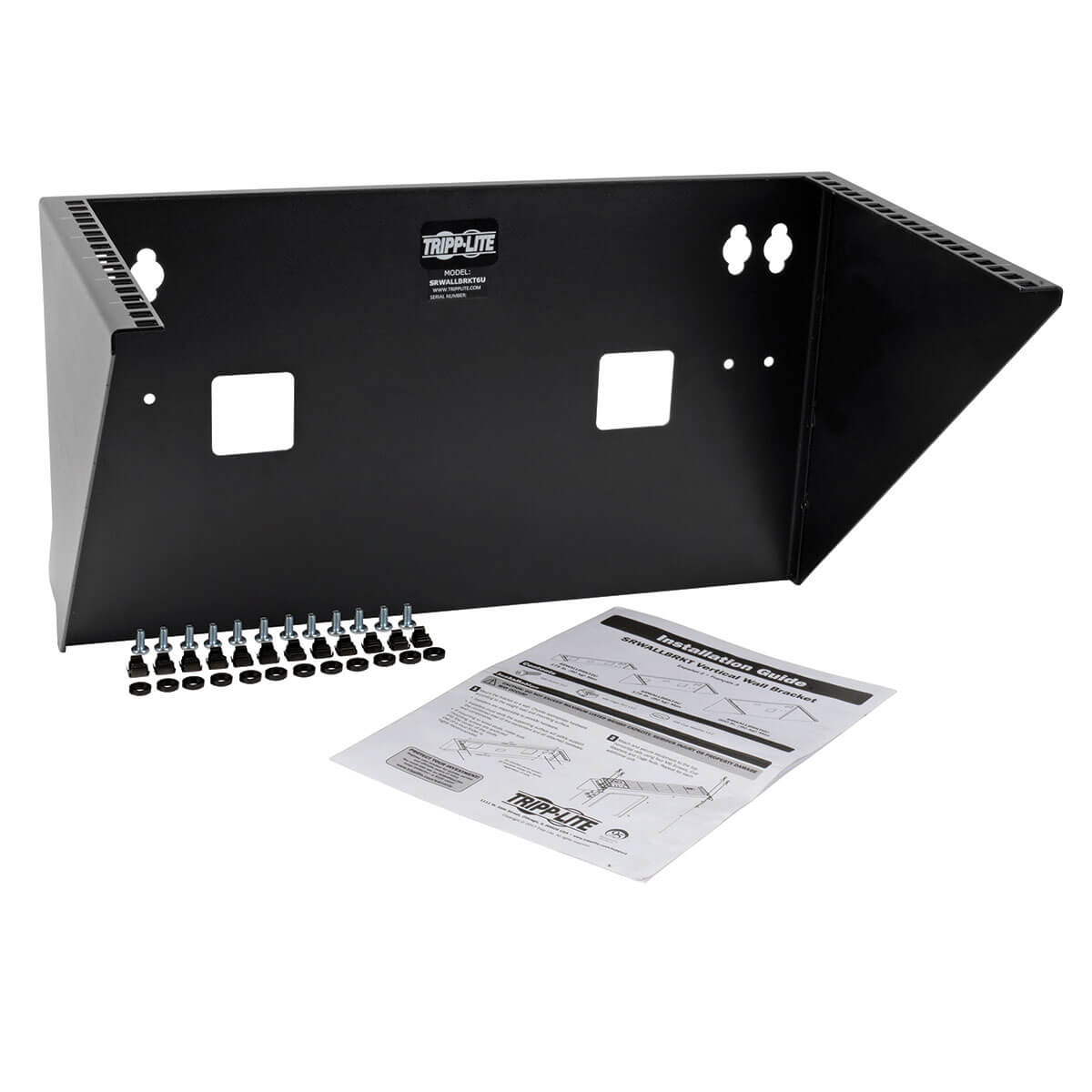 Tripp Lite 19Inch 6U Vertical Wall Mounting Rack Bracket Black