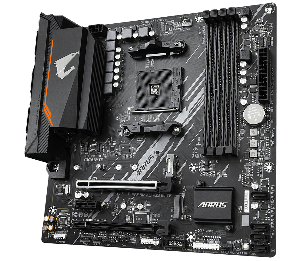 Atx Motherboard Aorus Elite B550 Review Gigabyte AMD B550M