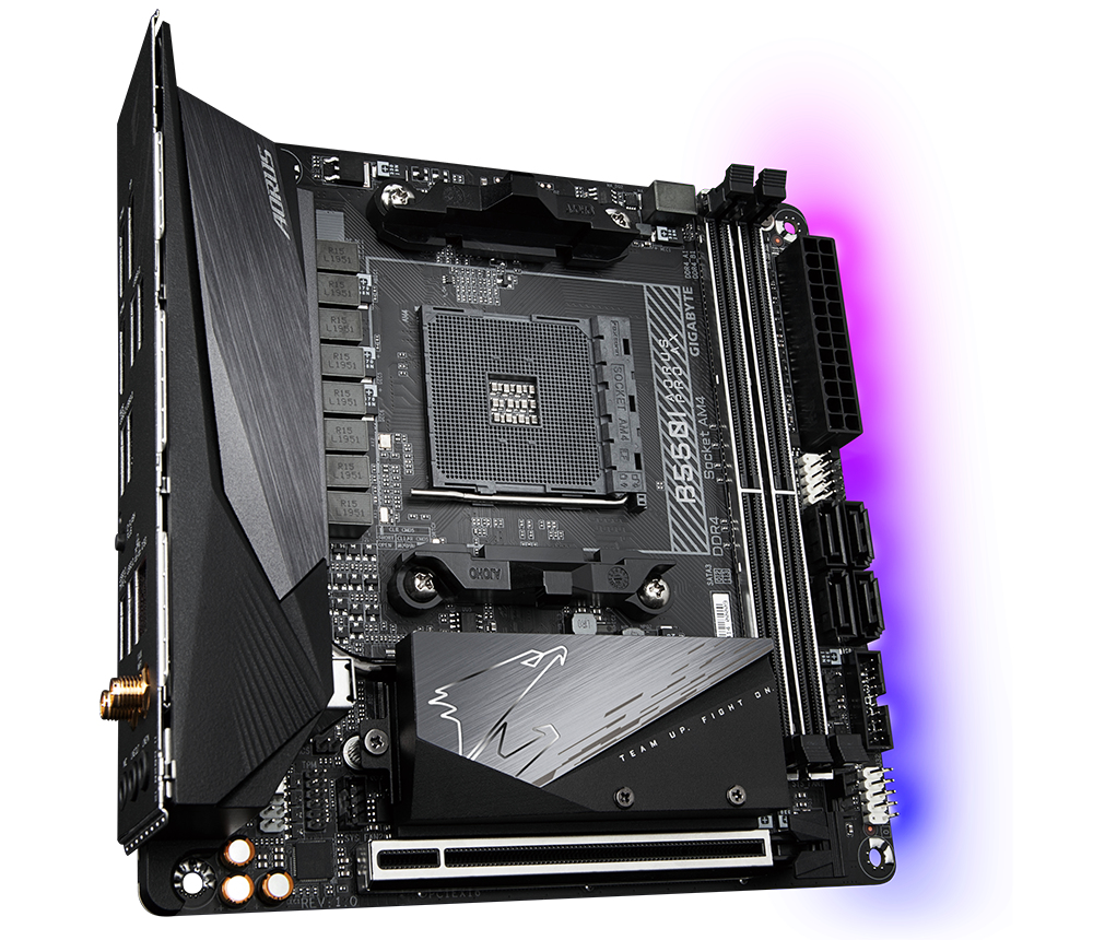 Gigabyte AMD B550I Aorus Pro AX AM4 Mini ITX DDR4-SDRAM Motherboard